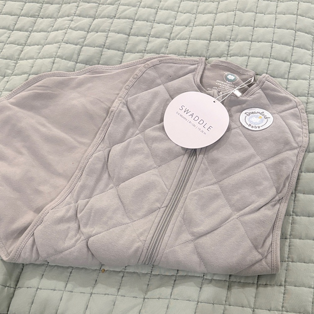 Dreamland Baby Quilted Gray Swaddle Jacket